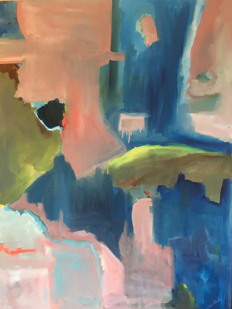 Carmela Newstead paintings Yakima Boxx Gallery Tieton, WA Oil paints Pastels Colorful artist nature abstract